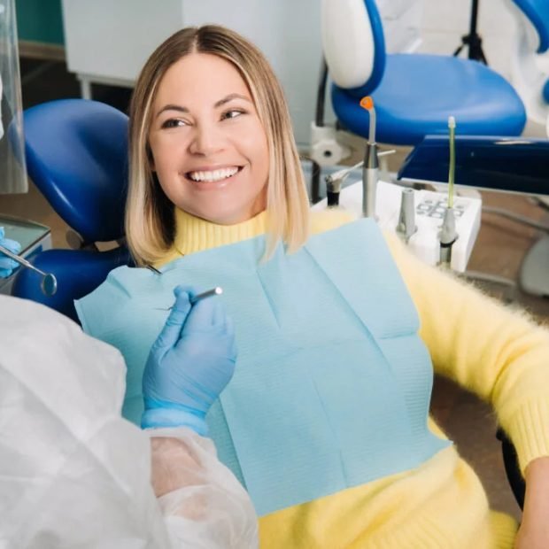Happy dental patient at a vetted EU clinic