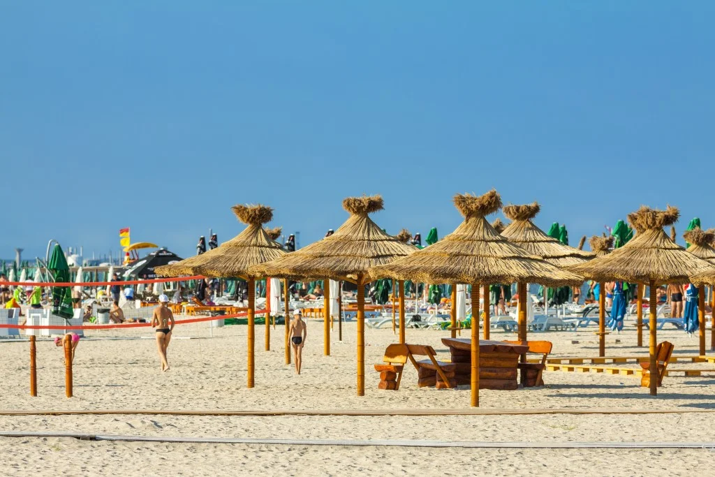 The Black Sea coast at Mamaia, Romania